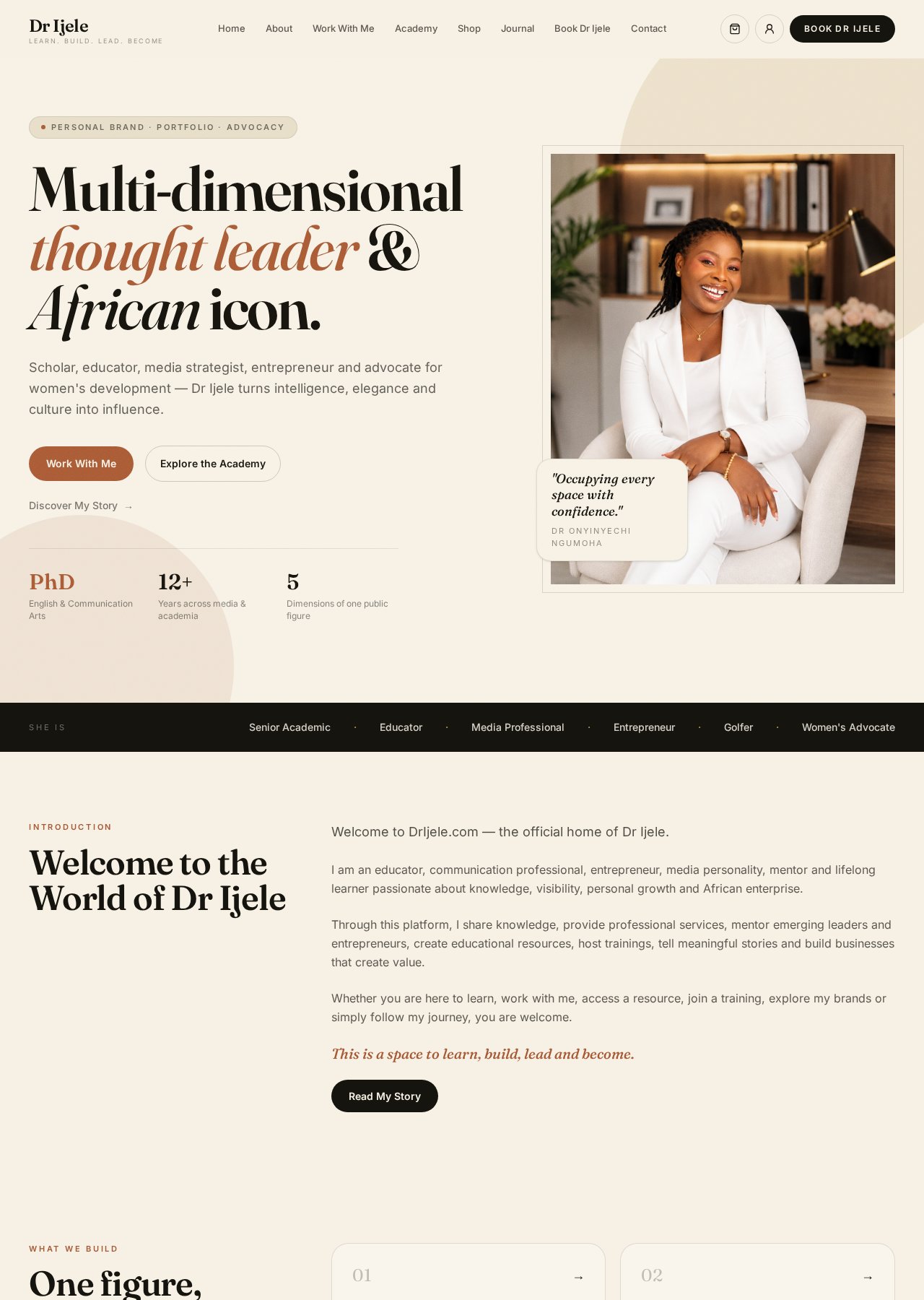 Website preview of Dr Ijele
